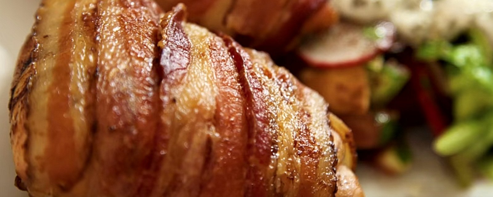 Bouchées de poulet crémeux au bacon et épinards