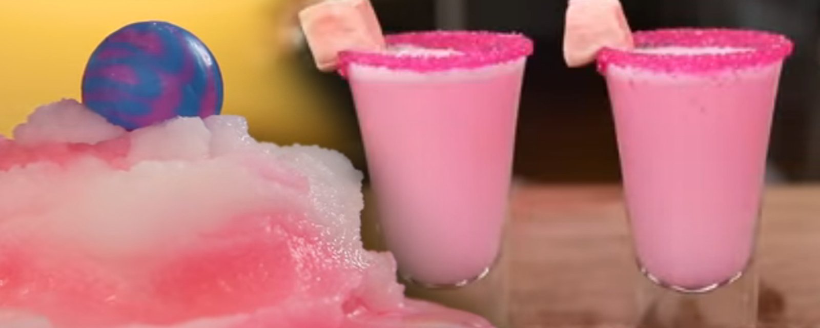 Cocktails gourmands à la gomme balloune et noix de coco