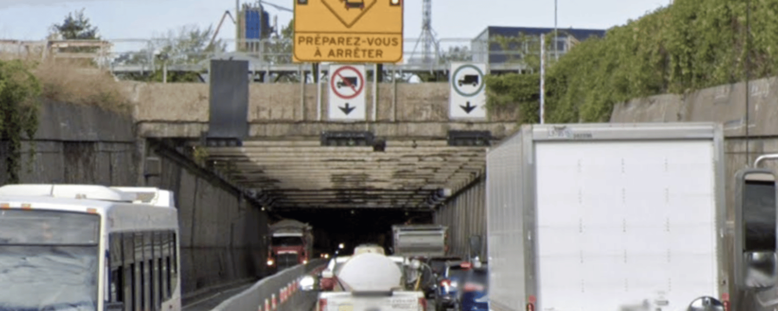 Pont-tunnel Louis-Hippolyte-La Fontaine: les travaux présentement en cours retardés d'au moins un an.