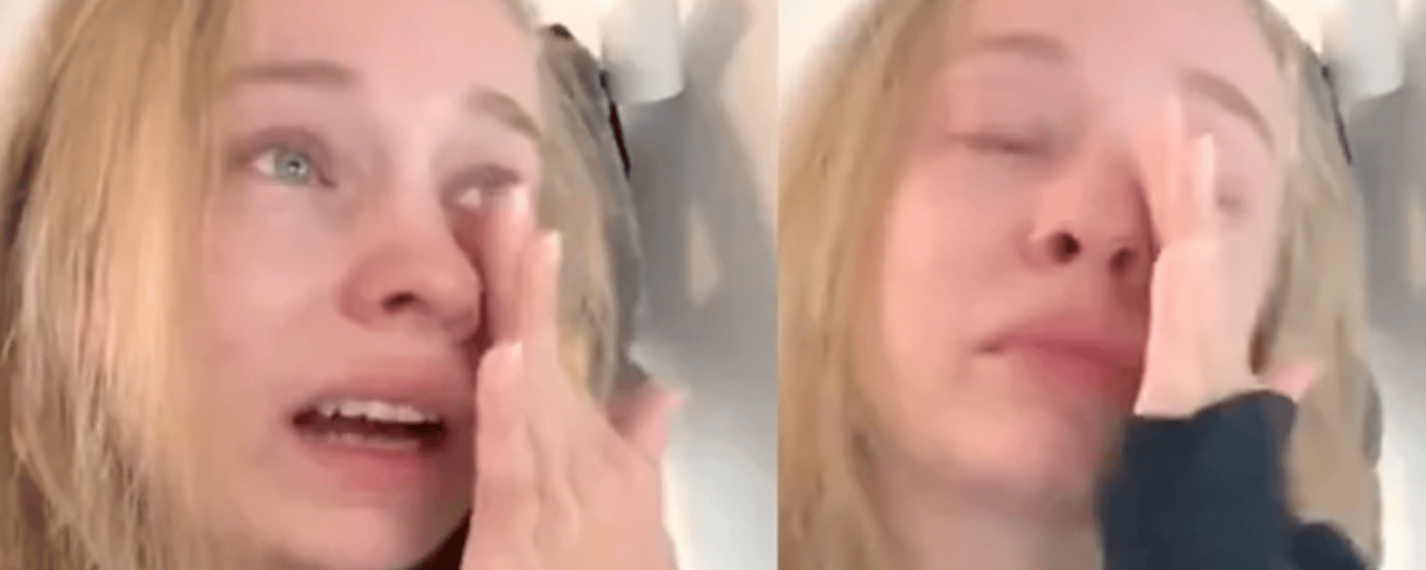 Une jeune femme fond en larmes dans une vidéo car elle doit travailler 40 heures par semaine
