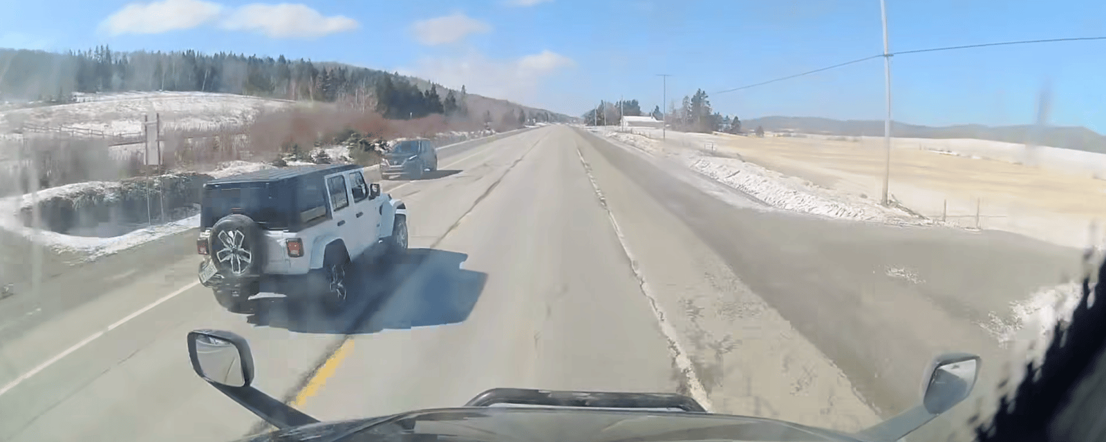 Un camionneur Québécois lance un important message suite à un grave accident évité de justesse