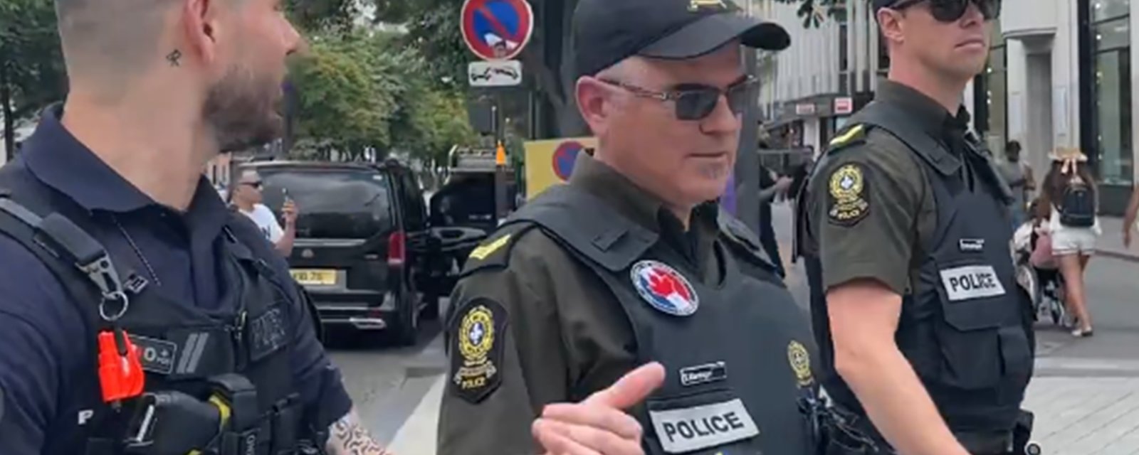 Voici pourquoi des vidéos d'agents de la SQ en uniforme à Paris circulent sur les réseaux sociaux.