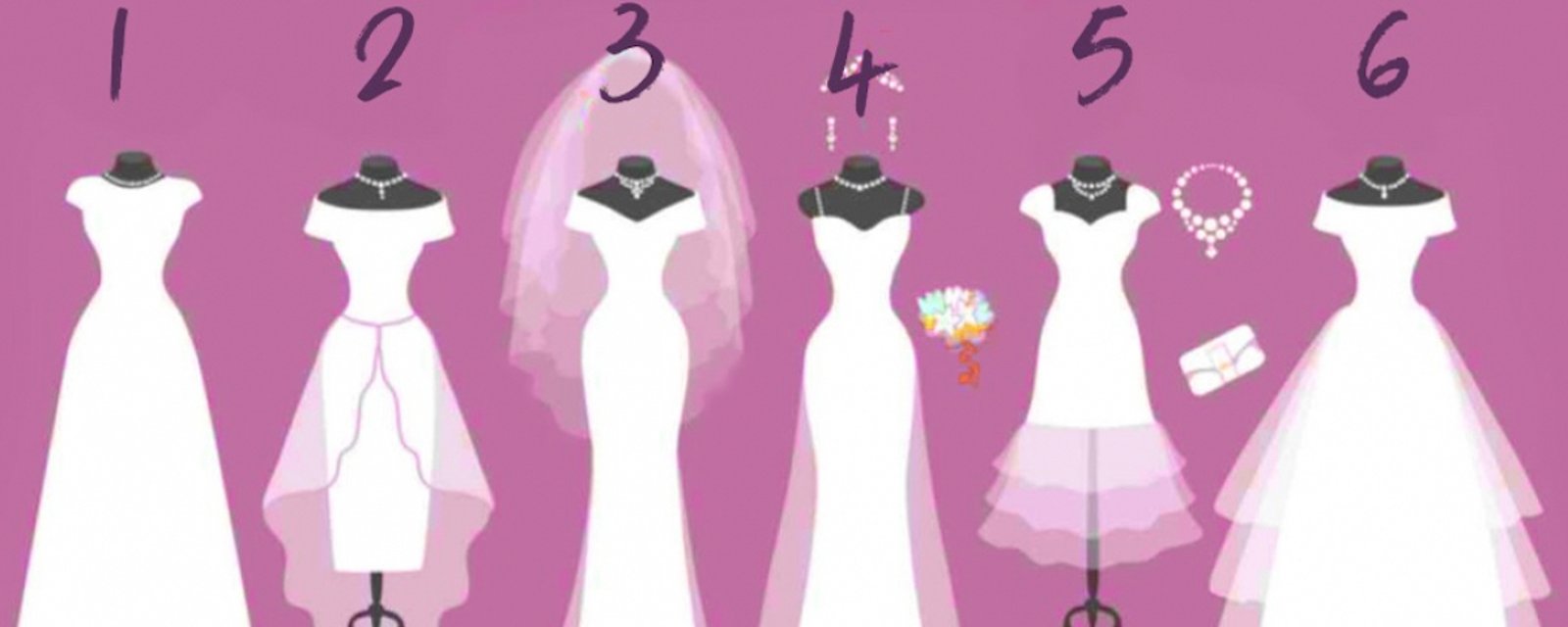 Test de personnalité: choisissez une robe de mariée pour savoir quel partenaire il vous faut.
