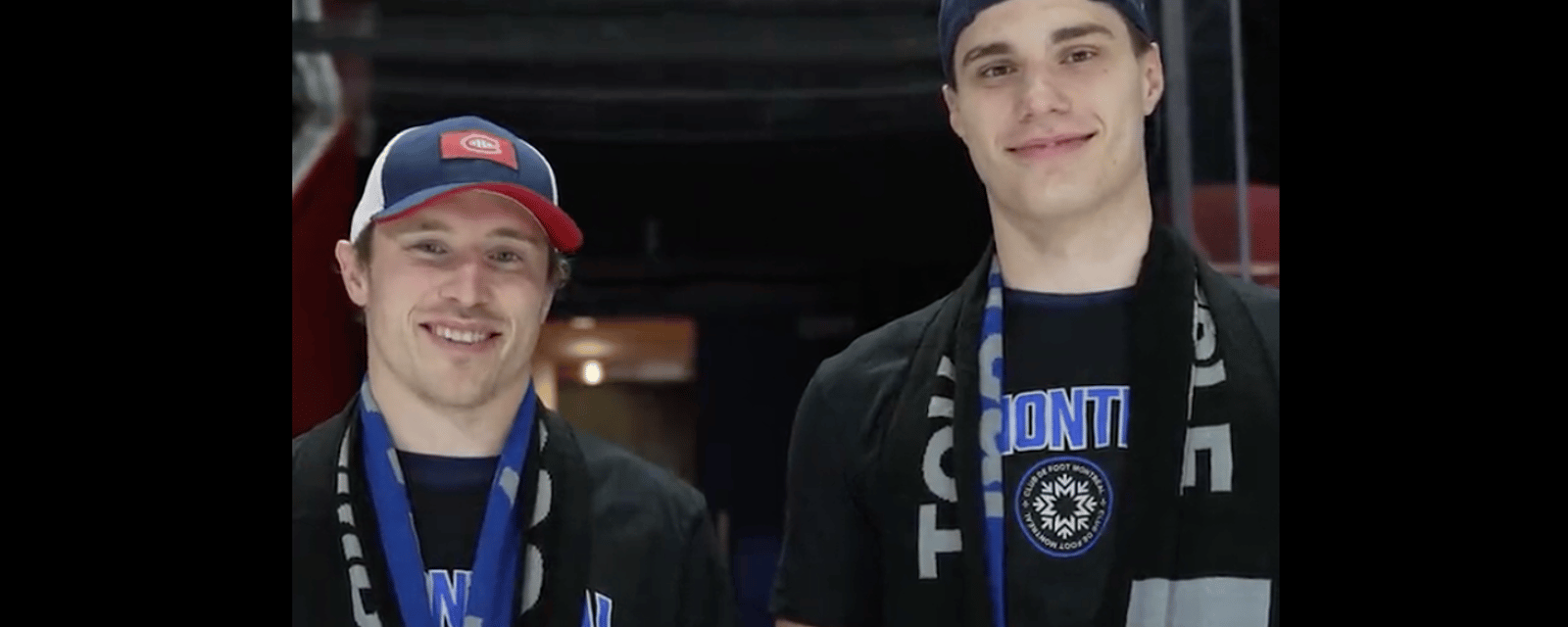 Des membres du Canadien envoient un message d'encouragement à CF Montréal avant le match d'aujourd'hui