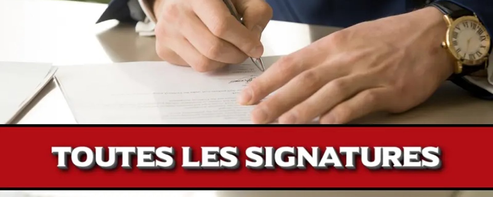 Toutes les signatures jusqu'à présent dans la LNH