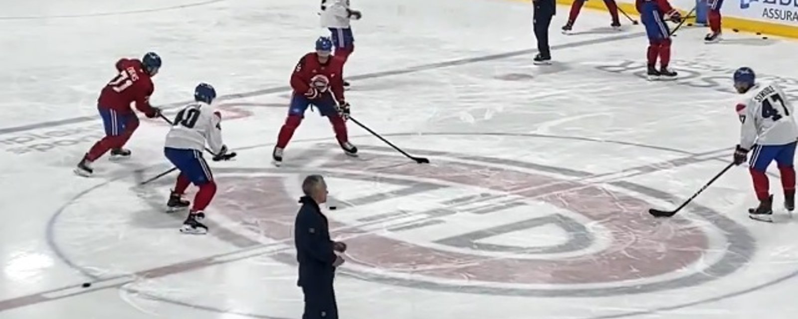 Cinq joueurs du Canadien brillaient par leur absence à l'entraînement