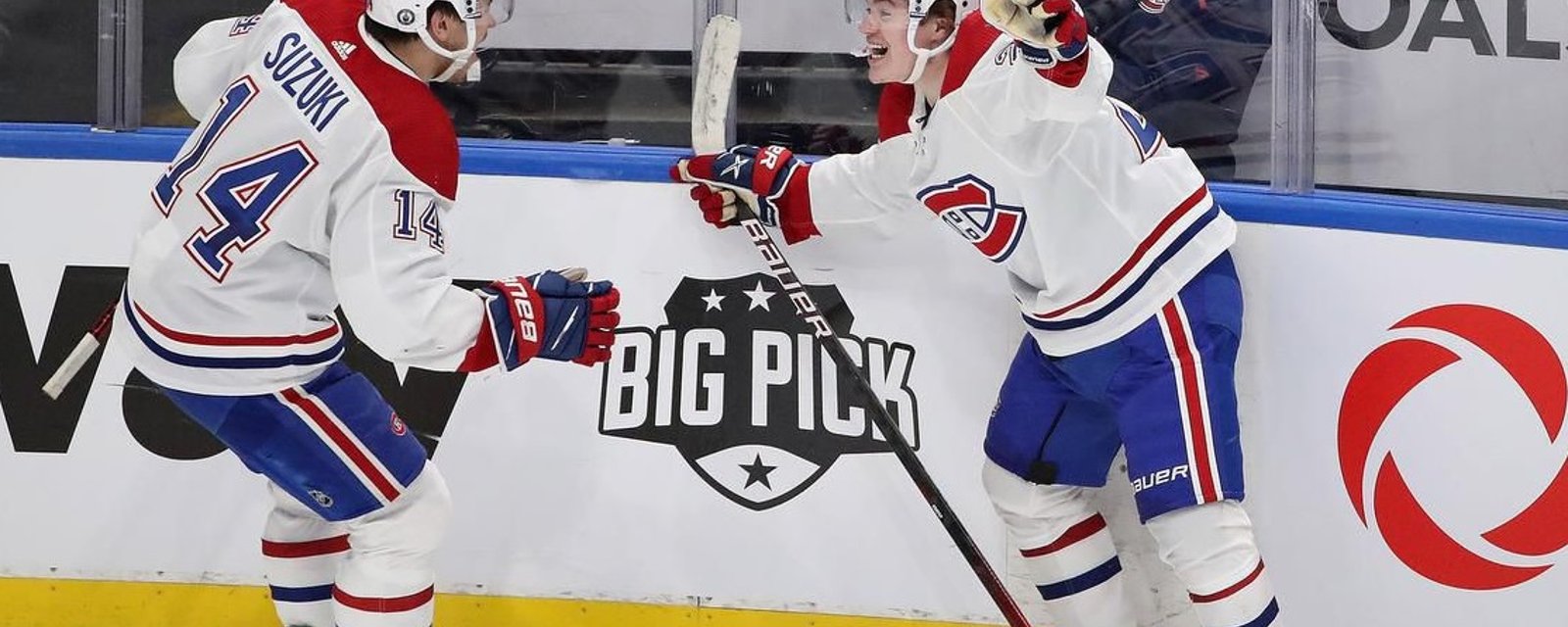 Nick Suzuki et Cole Caufield en vedette à la télé Québecoise