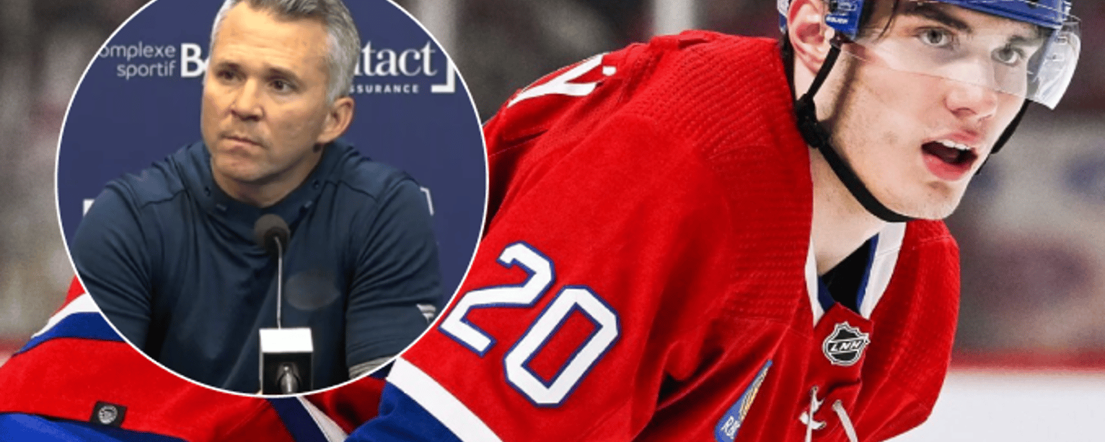 Martin St-Louis défie Juraj Slafkovsky devant les caméras