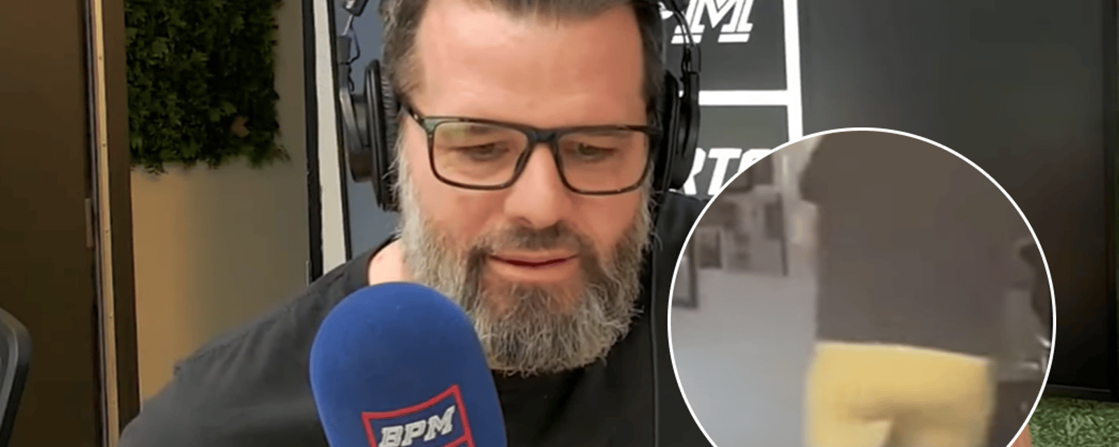 Mathias Brunet se fait prendre en bobettes, en direct à BPM Sports