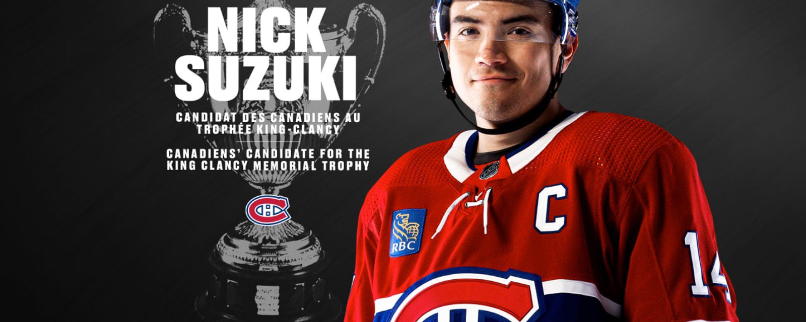 Nick Suzuki nommé pour le trophée King Clancy