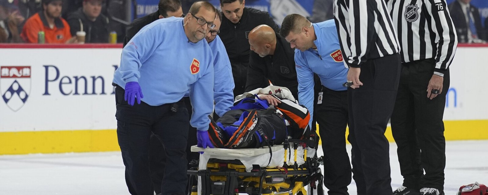 Des nouvelles de l'arbitre qui a quitté en civière hier soir 