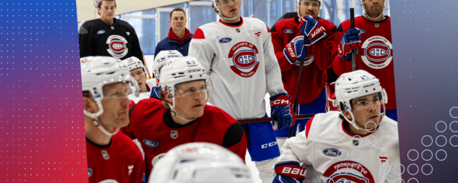 Kent Hughes observait l'entraînement du CH avec un invité spécial aujourd'hui