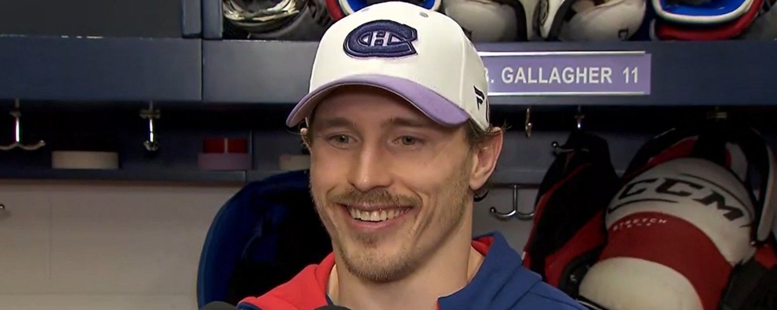 Brendan Gallagher y est allé d'une déclaration émouvante à l'endroit de Cole Caufield