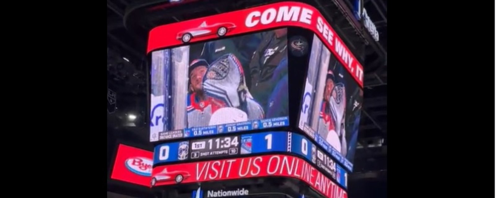 Les Blue Jackets ont rendu hommage à Jonathan Quick!