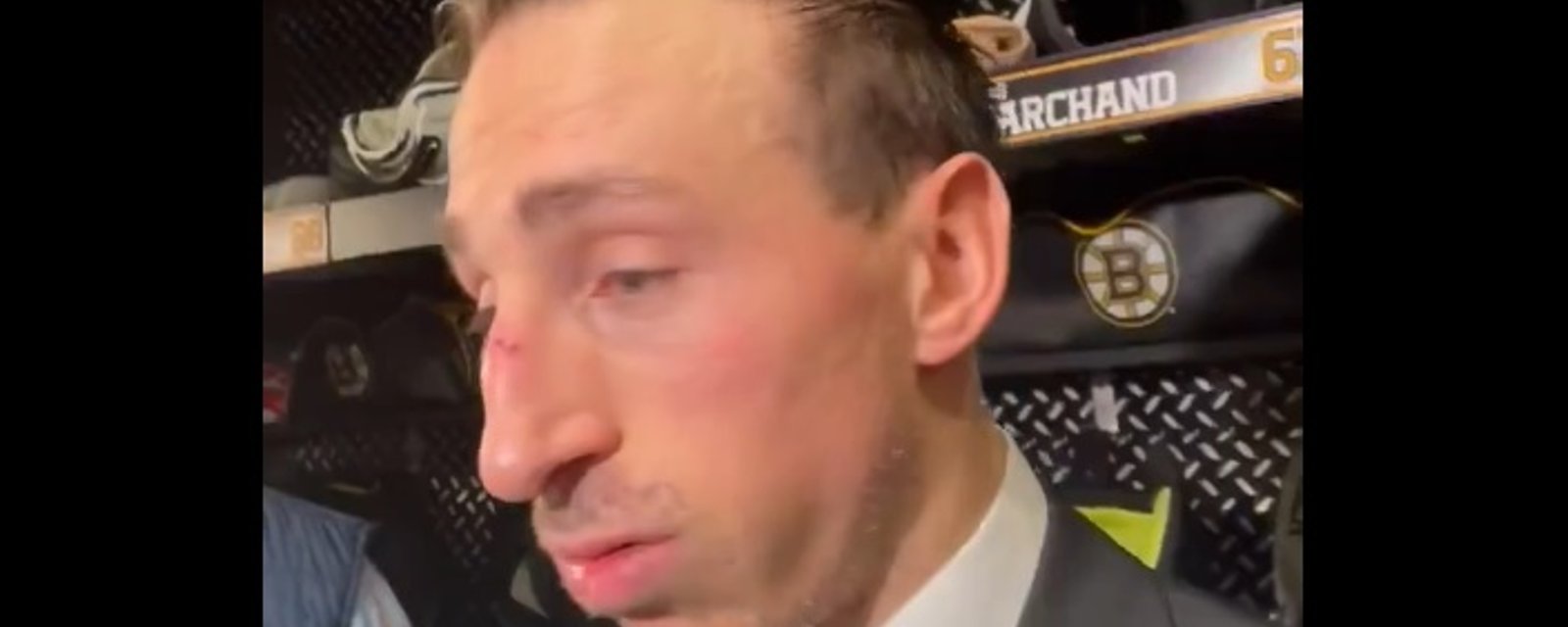 Brad Marchand y va de la déclaration de l'année après le match des Bruins!