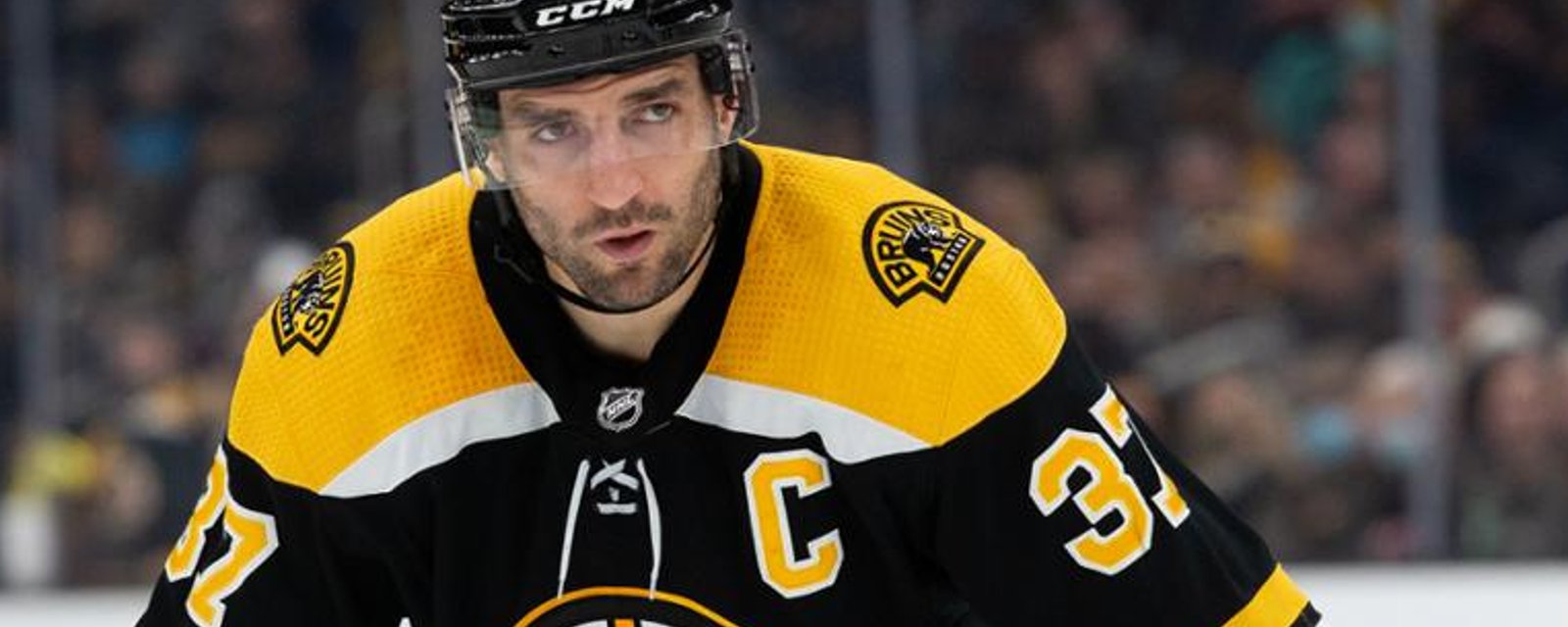 Patrice Bergeron quitte le match face au Canadien 