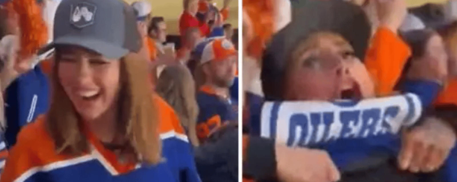Une fan des Oilers devient virale après une célébration audacieuse 