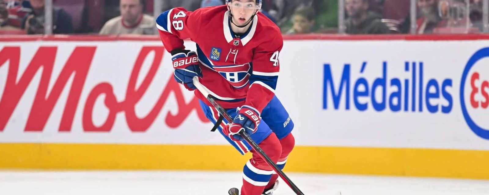 Lane Hutson n'était vraiment pas content de son match