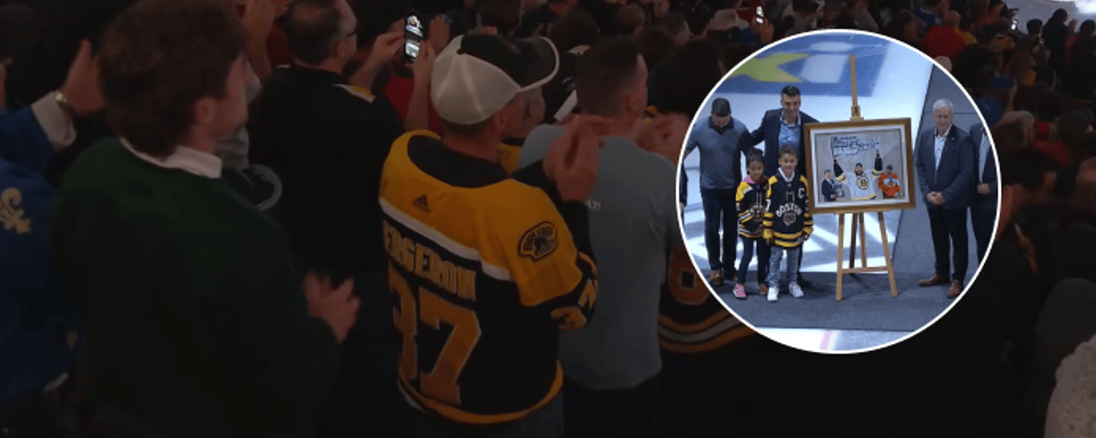 Patrice Bergeron reçoit une ovation monstre à Québec