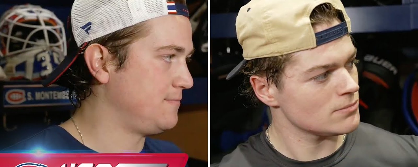 Cole Caufield et Samuel Montembeault réagissent à l'arrivée d'Ivan Demidov