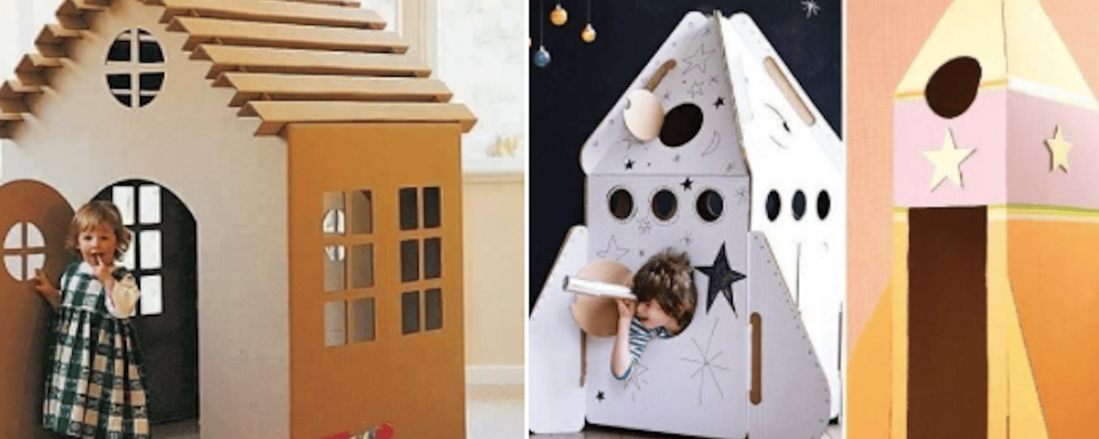 15 constructions en boites de carton pour les enfants