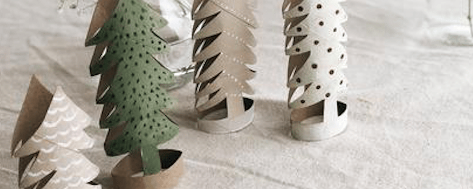 Comment faire de jolis sapins avec des rouleaux de papier de toilette