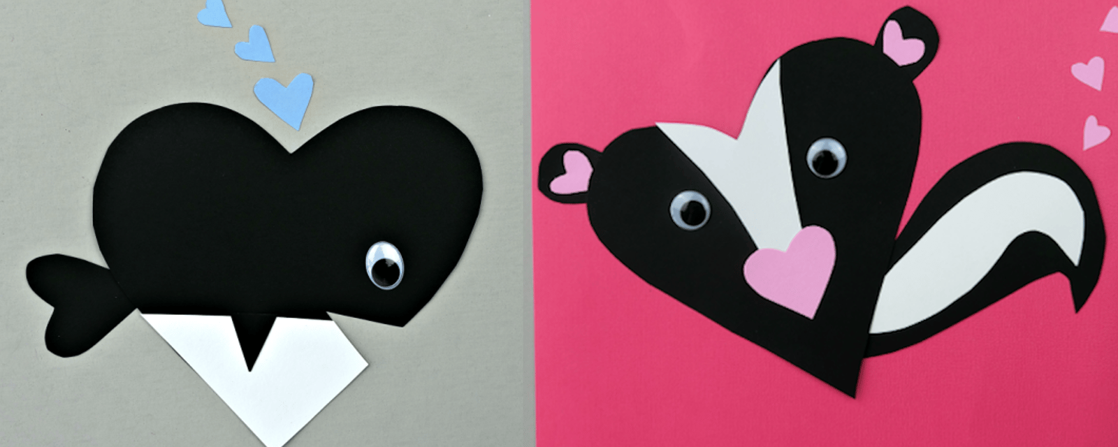 38 inspirations pour créer des animaux de Saint-Valentin en papier