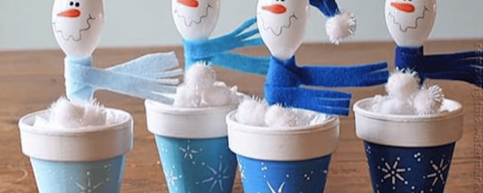 Comment faire un bonhomme de neige en pot