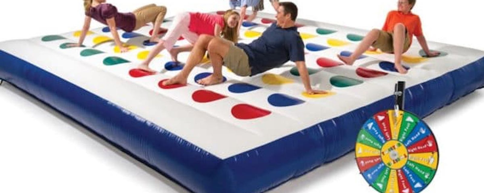 Un jeu de luxe pour l’été: un Twister gonflable géant pour la cour!