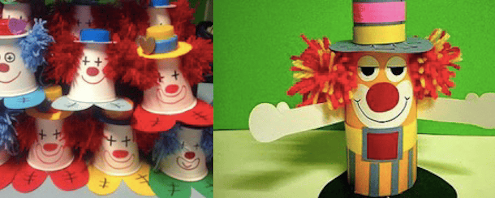13  bricolages sur le thème des clowns