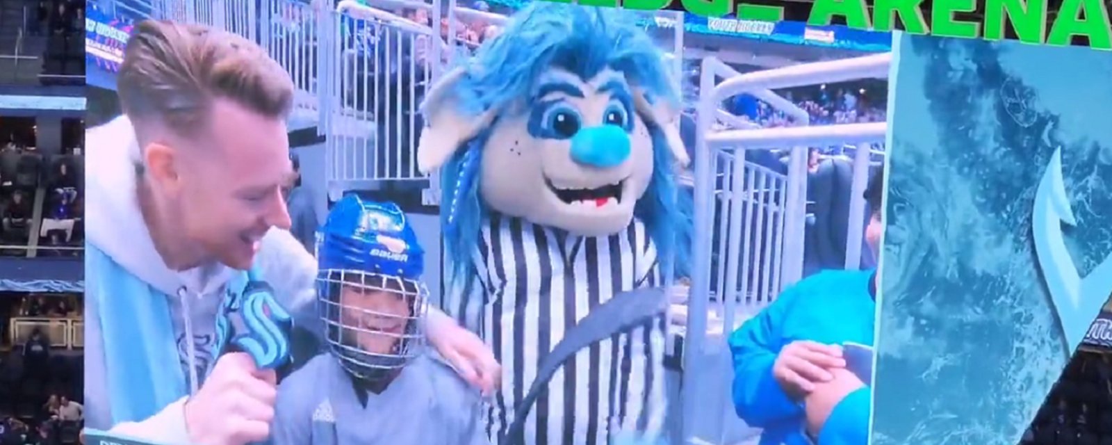 Little kid destroys the Kraken's new mascot.