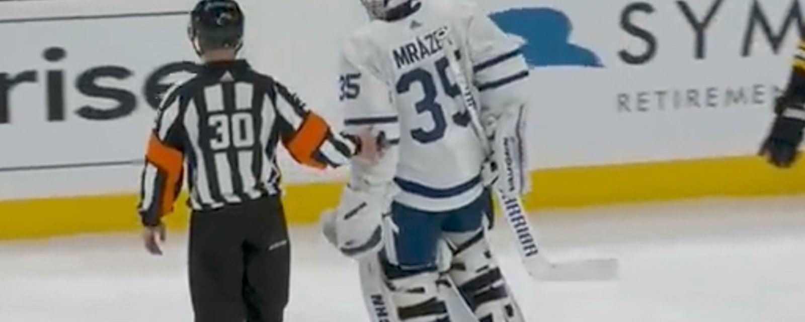 Maple Leafs lose goalie Mrazek in crucial game vs. Boston
