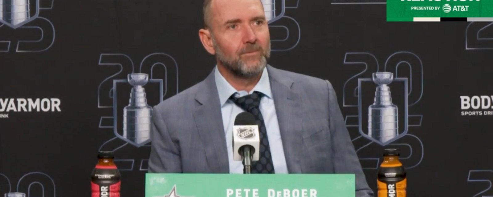 Peter DeBoer sounds off on Nurse/Hintz controversy in Game 2.