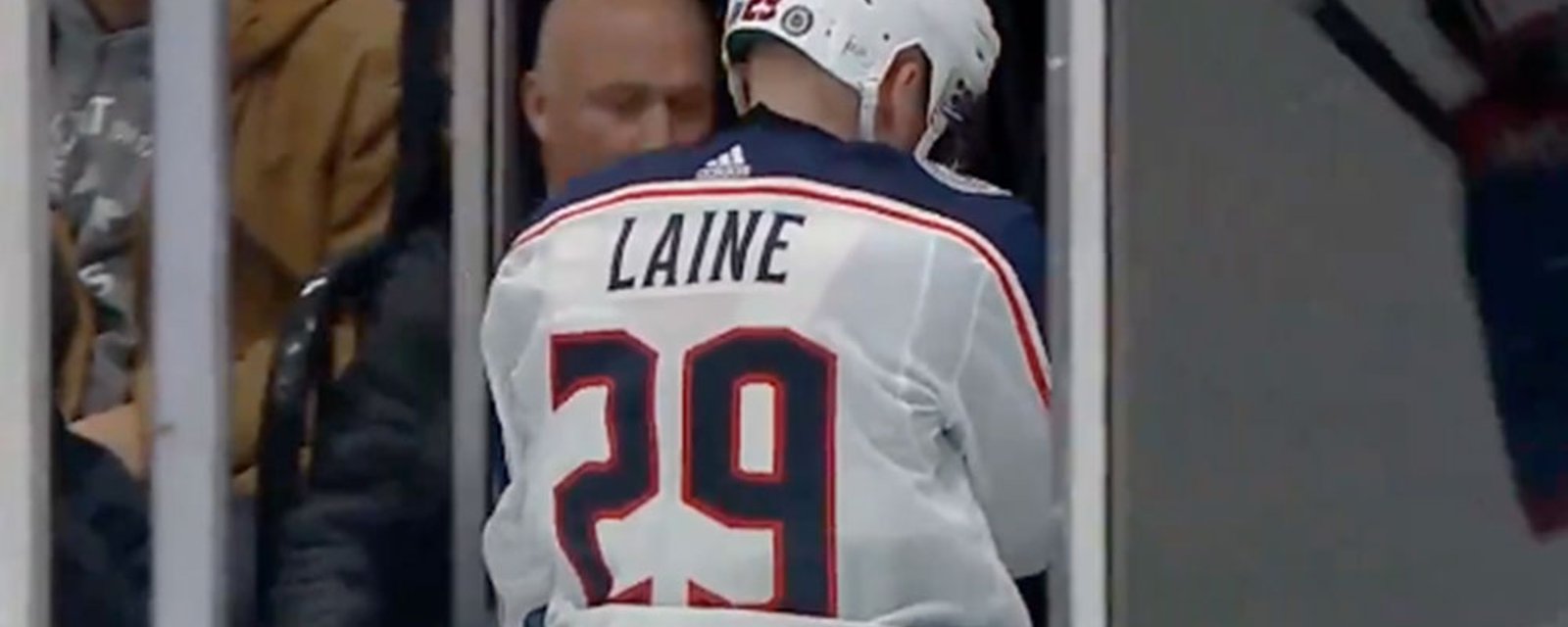 Laine suffers brutal shoulder injury after dangerous play