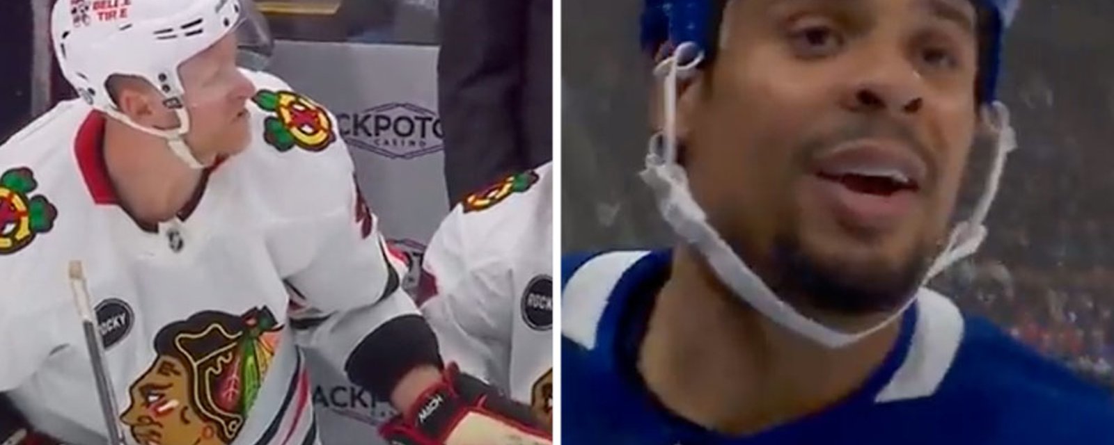 Ryan Reaves and Corey Perry give us a show, chirp at each other on camera