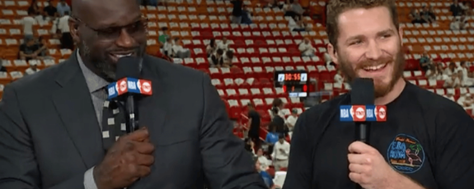 Matthew Tkachuk responds to a challenge from Shaq on the TNT panel!