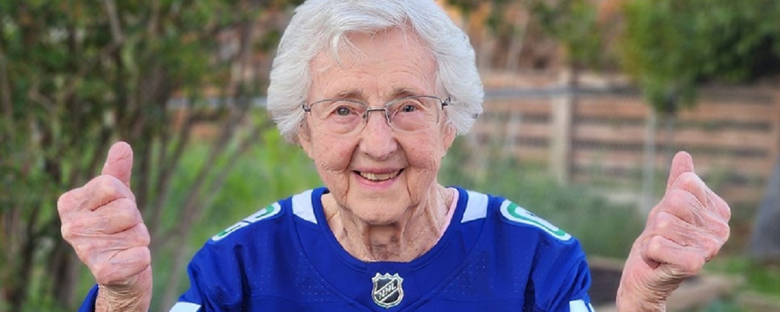 Canucks plan a very special surprise for 105 year old fan!