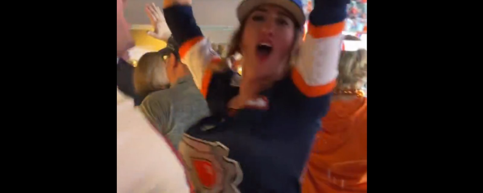 Oilers’ flashing fan Kait trends in another viral video in Game 6 win!