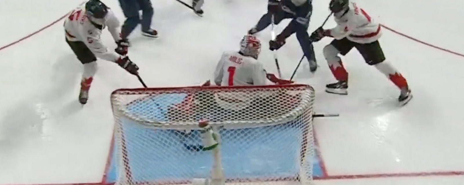 Another overturned goal following controversial call in the Canada-USA game at the WJC!