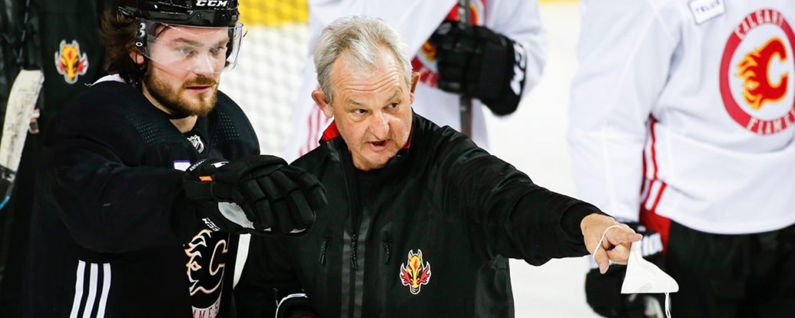 Flames’ goalie Daniel Vladar storms out of practice!