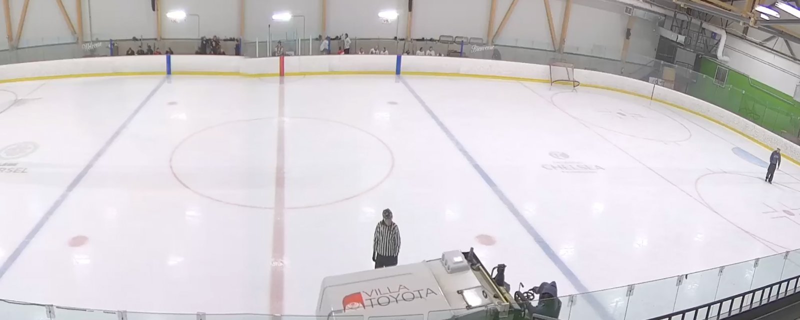 Drunk Zamboni driver crashes into the boards at arena and gets arrested!