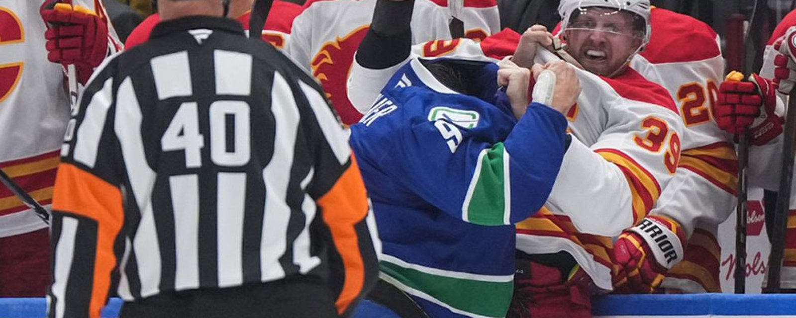 Anthony Mantha and JT Miller chuck the knuckles in a very spirited tilt!