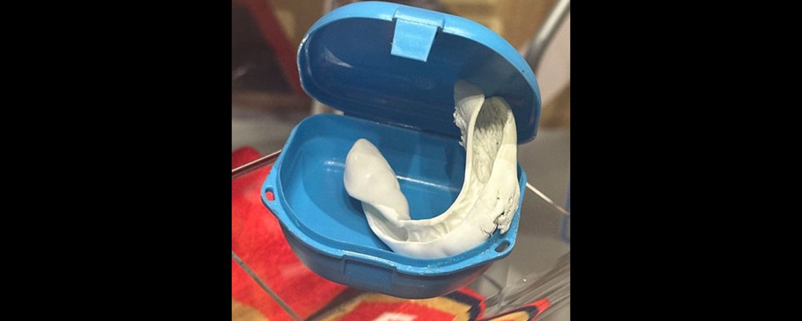 Matthew Tkachuk's chewed up mouthguard has made it into the Hockey Hall of Fame