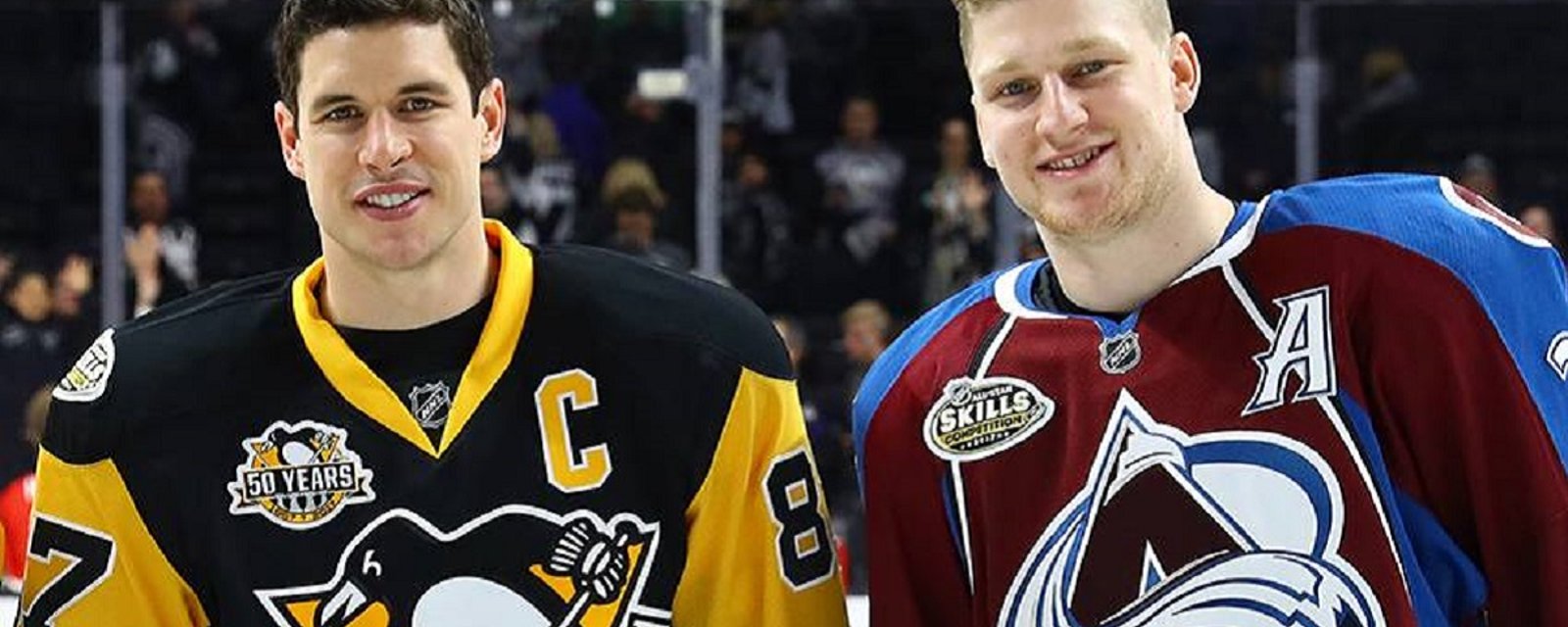 Nathan MacKinnon lays out a challenge for Sidney Crosby.