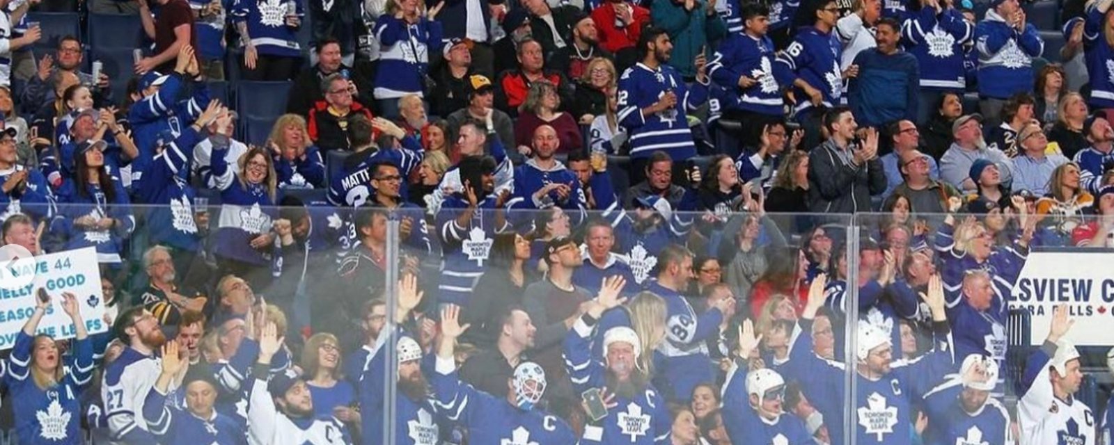 Arena takeover in progress against Leafs after players complained!