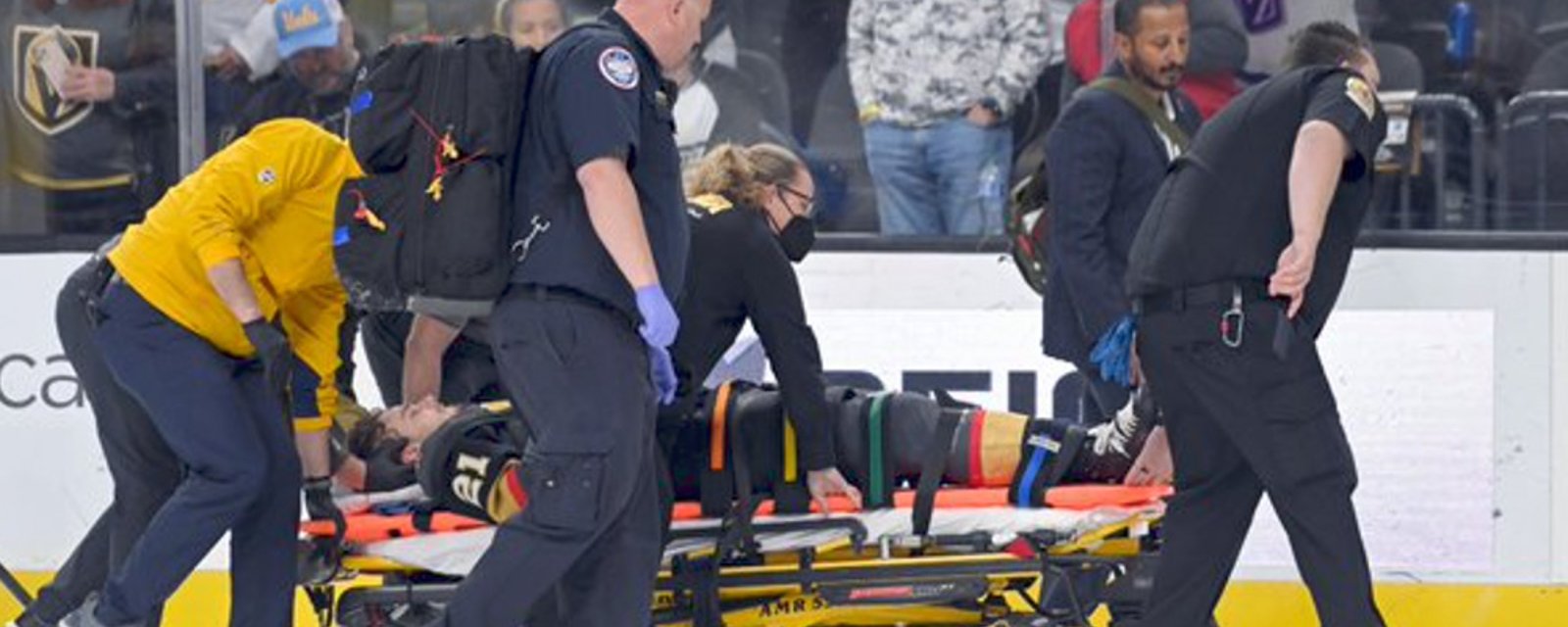 Golden Knights’ Howden leaves game on stretcher following scary collision