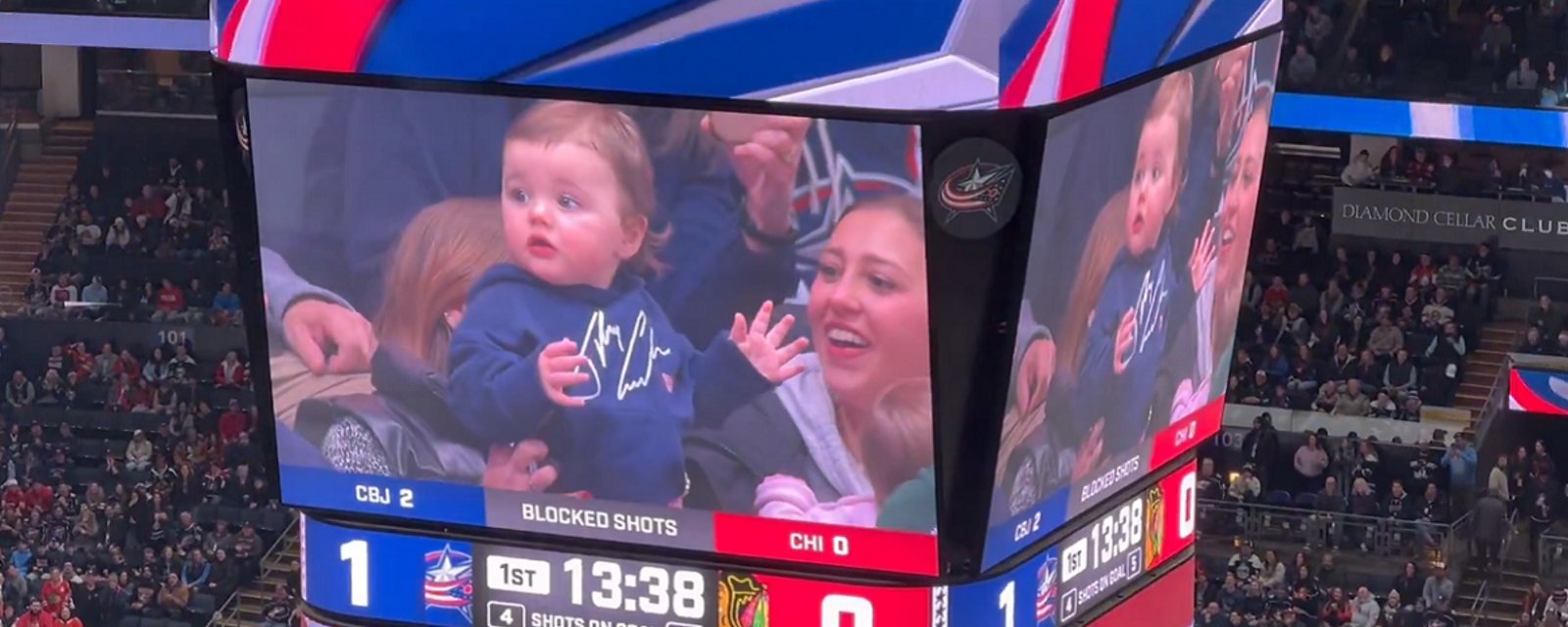 Johnny Gaudreau's baby gets incredible 1st birthday surprise from NHL fans.