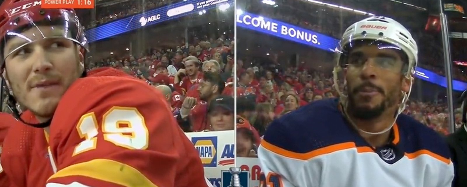 Tkachuk to Kane in the penalty box: “You poor bastard. You poor, poor bastard.”
