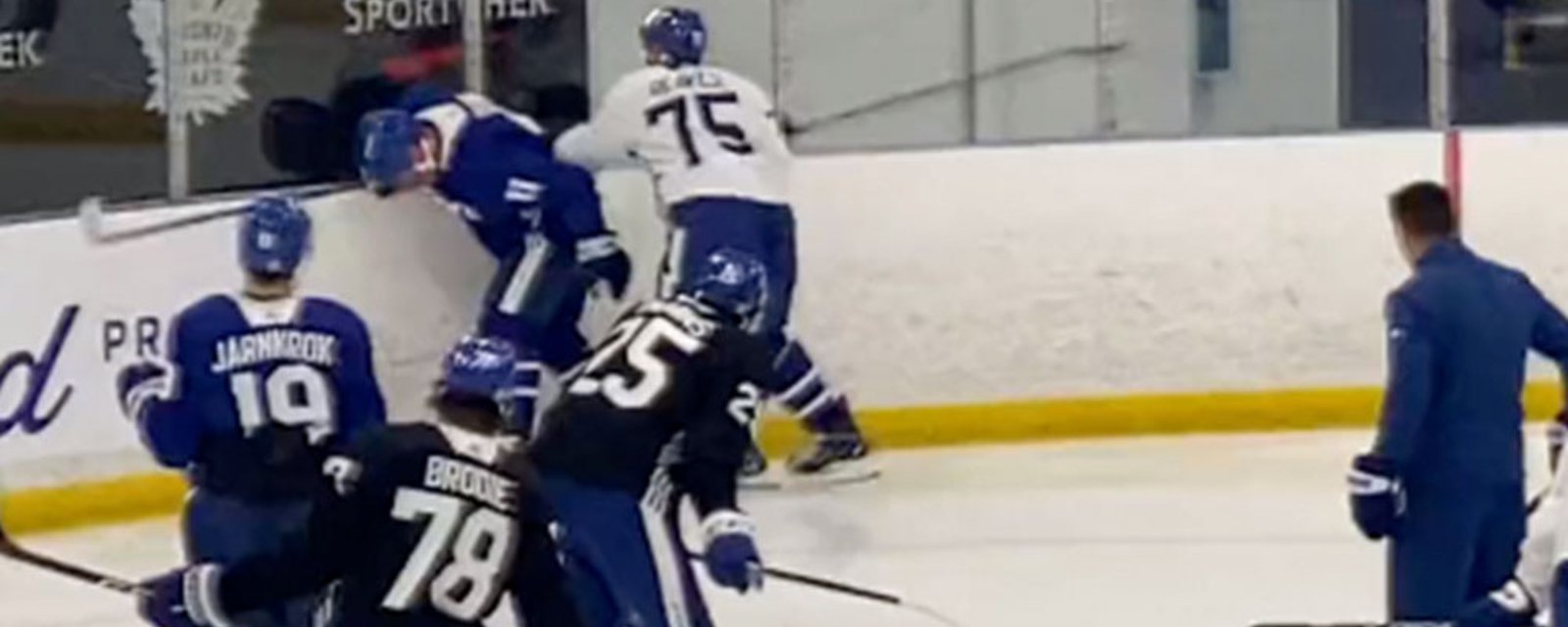 Things get heated between Domi and Reaves at 1st Leafs practice together