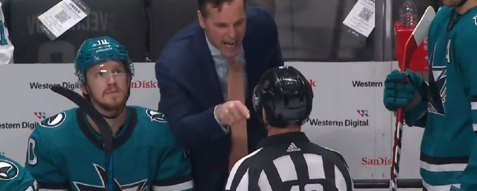 David Quinn ejected after exploding on referee Gord Dwyer.